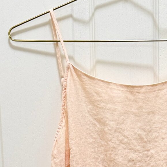 Clothe & Stone 100% Linen Maxi Dress Size M Peach Color Tiered Flowy Silhouette - Picture 3 of 13